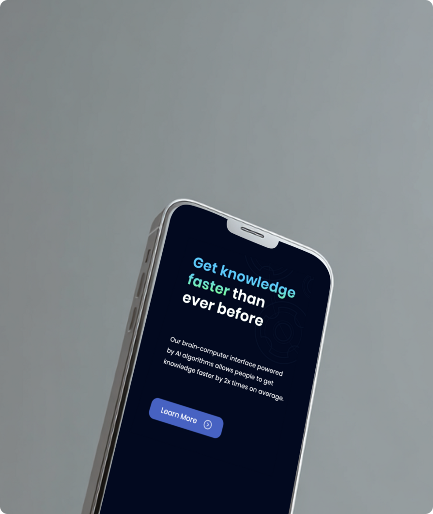 Сайт визитка для стартапа